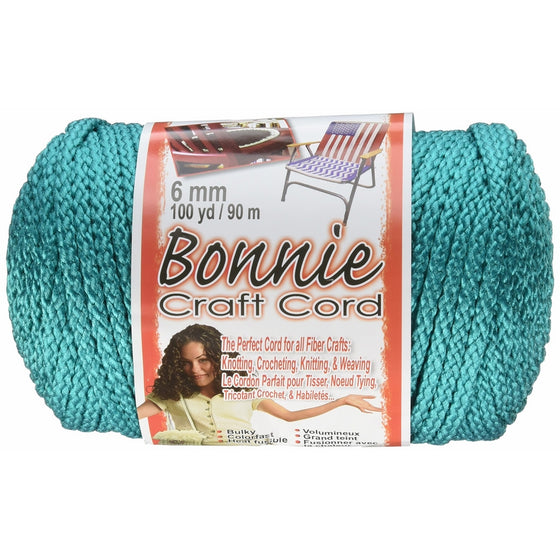 Pepperell 6mm Bonnie Macramé Craft Cord, 100-Yard, Turquoise