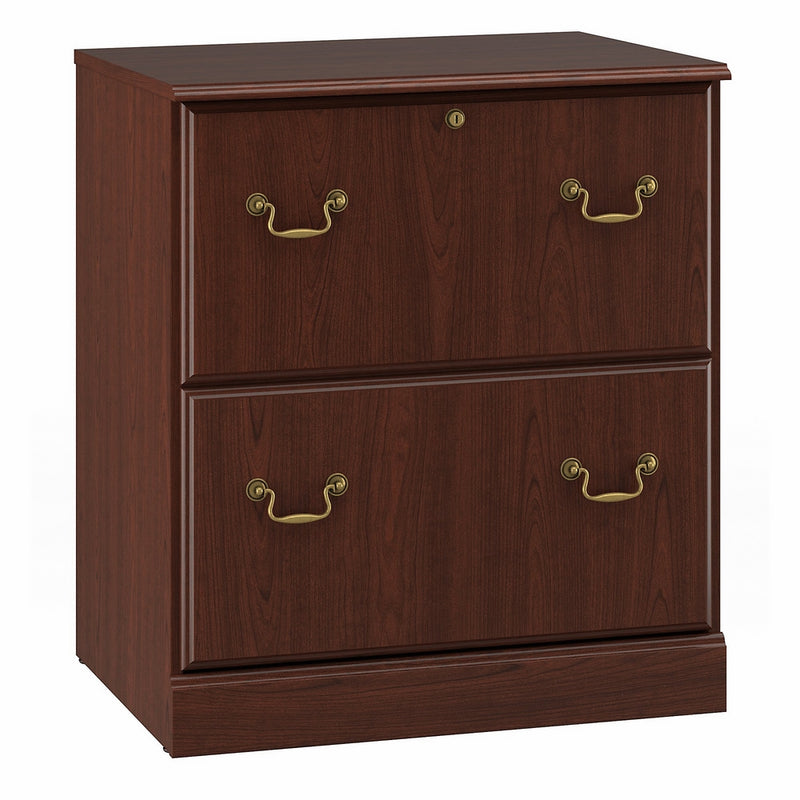 Bush Furniture Saratoga Lateral File Cabinet in Harvest Cherry