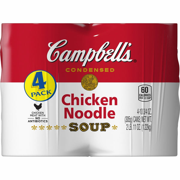 Campbell's Condensed Chicken Noodle Soup, 10.75 oz Can, (Pack of 4)