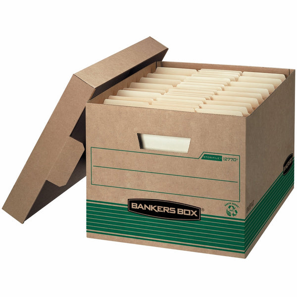 Bankers Box Recycled Stor/File Medium-Duty Storage Boxes, 16.25 x 12.25-Inch, Pack of 12 (12770)