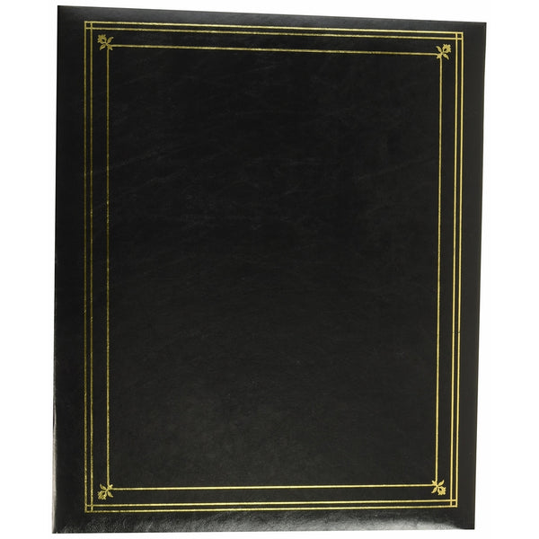 Pioneer Photo Albums 3-Ring Bound Black Leatherette Cover with Gold Accents Photo Album for 4 by 7-Inch, 5 by 7-Inch, and 8 by 10-Inch Prints