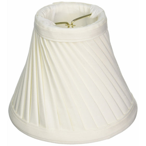 Lite Source CH528-6 Lamp Shade, Swirl Pleat, 6", Eggshell