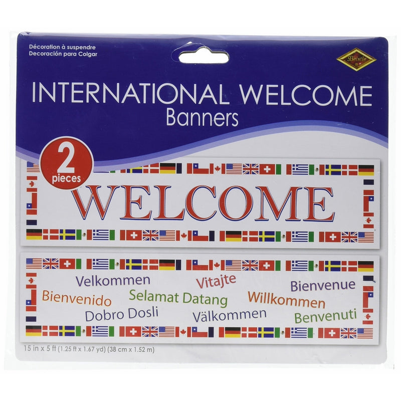 International Welcome Banners (asstd designs) Party Accessory(1 count) (2/Pkg)