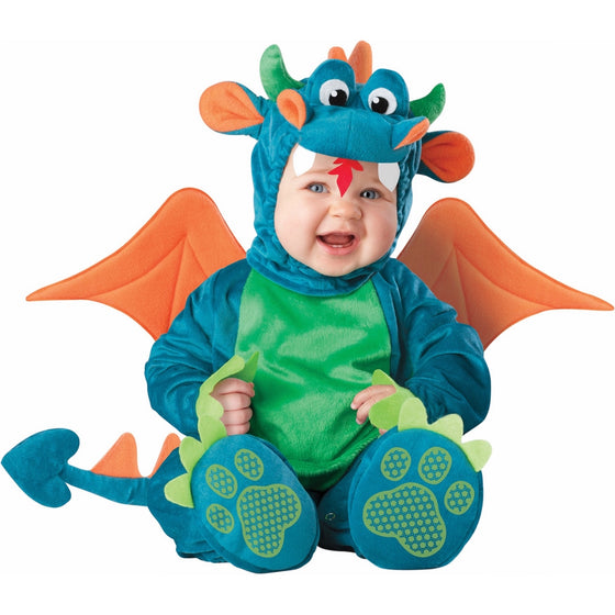 InCharacter Baby Dinky Dragon Costume, Teal/Green, Small (6-12 Months)
