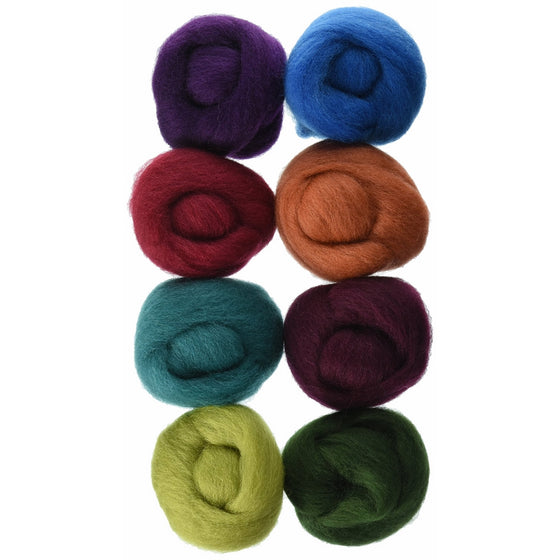 Wistyria Editions WR-905R Wool Roving, The Bouquet, 8-Pack