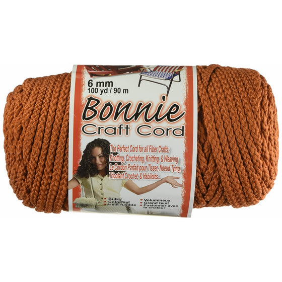 Pepperell 6mm Bonnie Macramé Craft Cord, 100-Yard, Rust