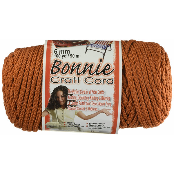 Pepperell 6mm Bonnie Macramé Craft Cord, 100-Yard, Rust
