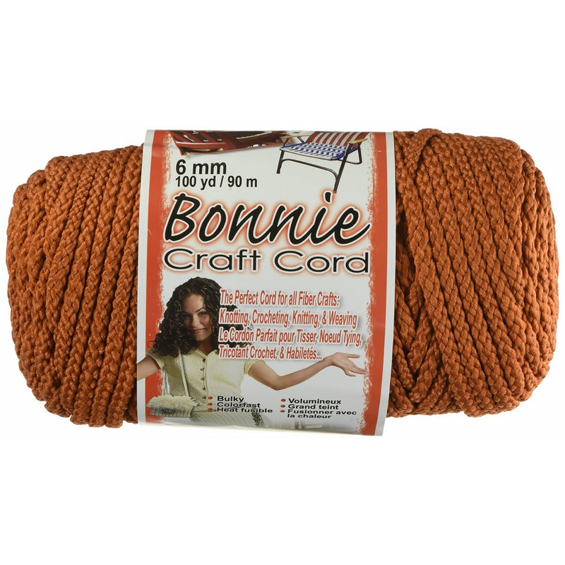 Pepperell 6mm Bonnie Macramé Craft Cord, 100-Yard, Rust