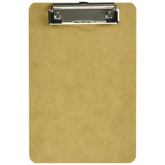 Saunders Recycled Hardboard Clipboard with Low Profile Clip, Memo Size, (5.75 inch x 9.5 inch, 1 Clipboard (05510)