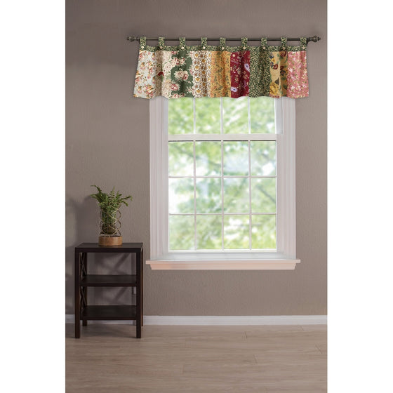 Greenland Home Antique Chic 21 X 84-Inch Cotton Window Patchwork Valance, Multicolor