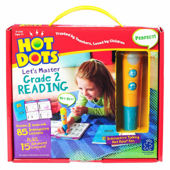 Educational Insights Hot Dots Let's Master Grade 2 Reading Set with Talking Pen