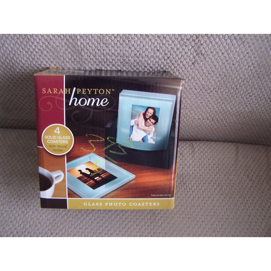 Sarah Peyton Home Glass Photo Coasters, set of 4