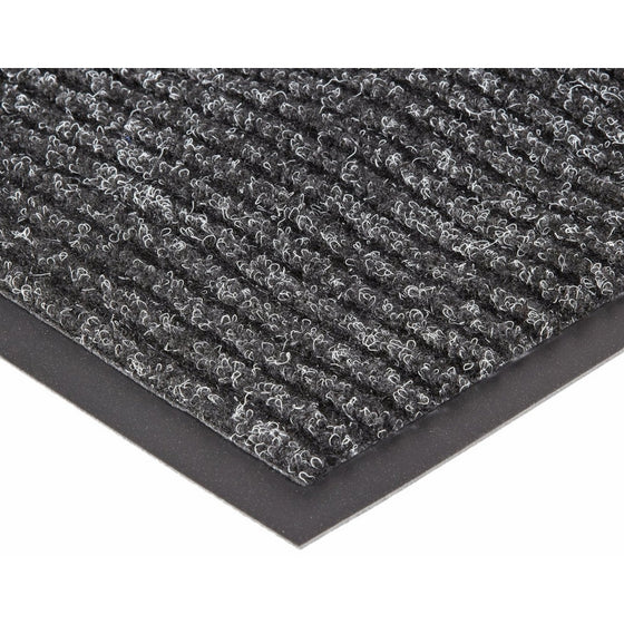 NoTrax 109 Brush Step Entrance Mat, for Lobbies and Indoor Entranceways, 4' Width x 8' Length x 3/8" Thickness, Charcoal