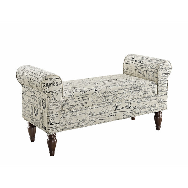 Linon Lillian Bench, Linen