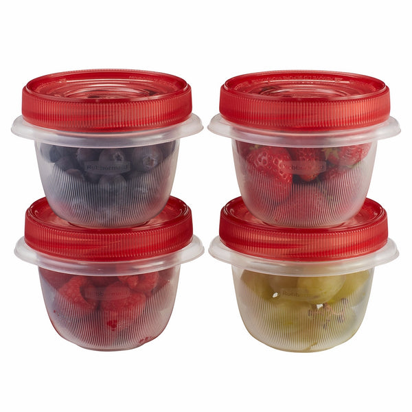 Rubbermaid TakeAlongs 1.2 Cup Twist & Seal Food Storage Container, 4 Pack