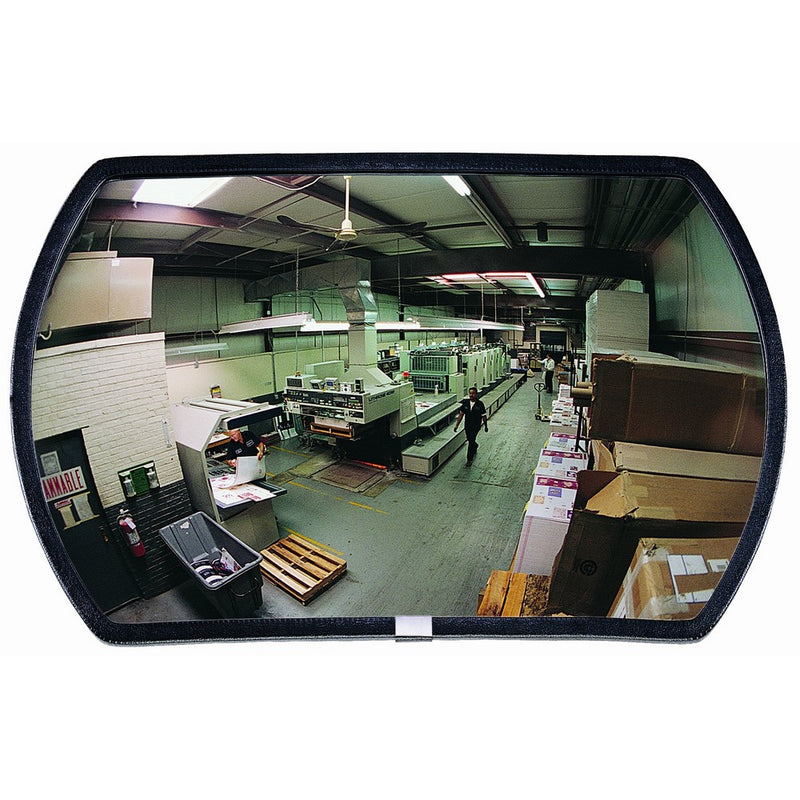 See All PLXO1218 Round Rectangular Acrylic Outdoor Convex Security Mirror, 18" Length x 12" Width (Pack of 1)