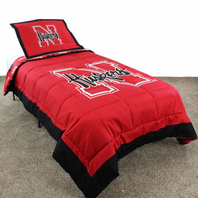 College Covers Nebraska Cornhuskers Full Comforter Set with 2 Shams, Full, Multicolor