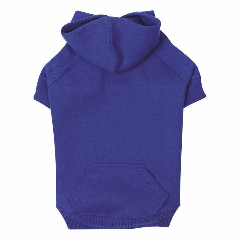 Zack & Zoey Basic Hoodie for Dogs, 12" Small, Nautical Blue