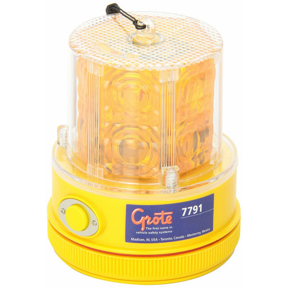 Grote 77913 Yellow 360° Portable Battery Operated LED Warning Light