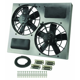 Derale Performance 16830 Gray/Black High Output Dual Radiator Fan