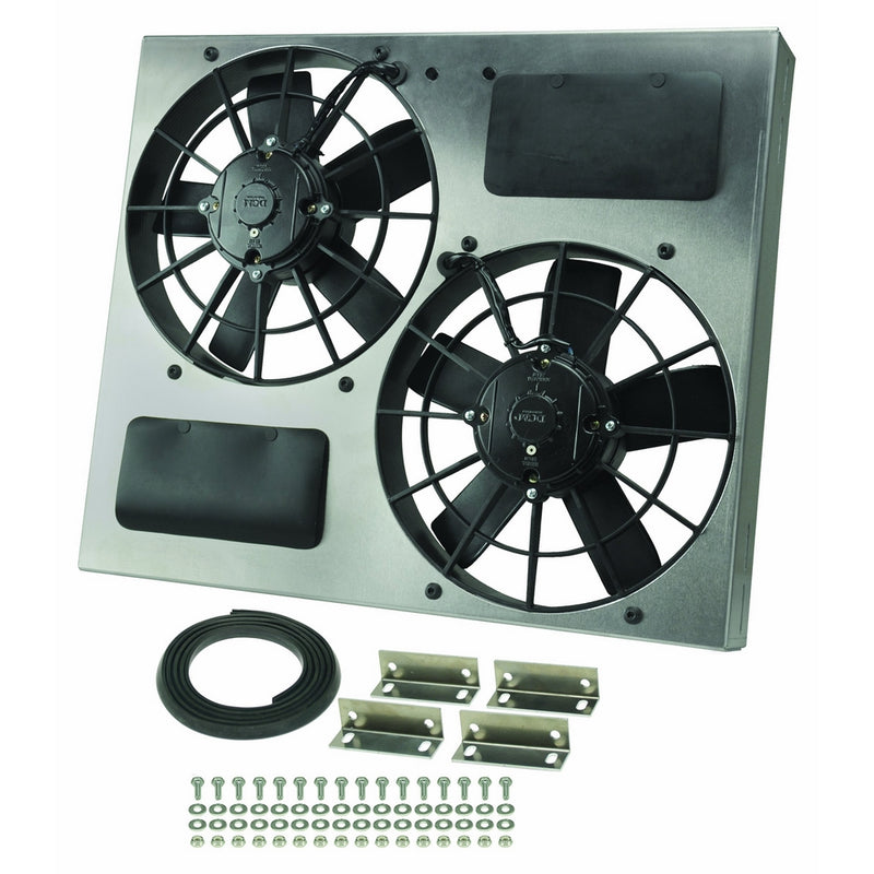Derale Performance 16830 Gray/Black High Output Dual Radiator Fan