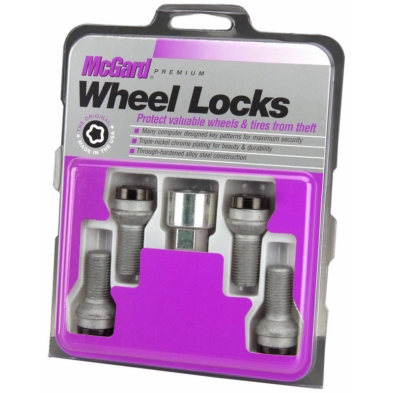 McGard 28374 Chrome/Black Bolt Style Radius Seat Lock Bolt Set