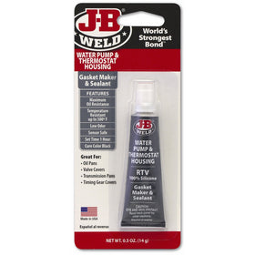 J-B Weld 32507 Water Pump and Thermostat Housing RTV Silicone Gasket Maker and Sealant - .5 oz.
