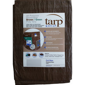 Kotap 6-ft x 8-ft Reversible Brown/Green Poly Tarp, Item: TBG-0608