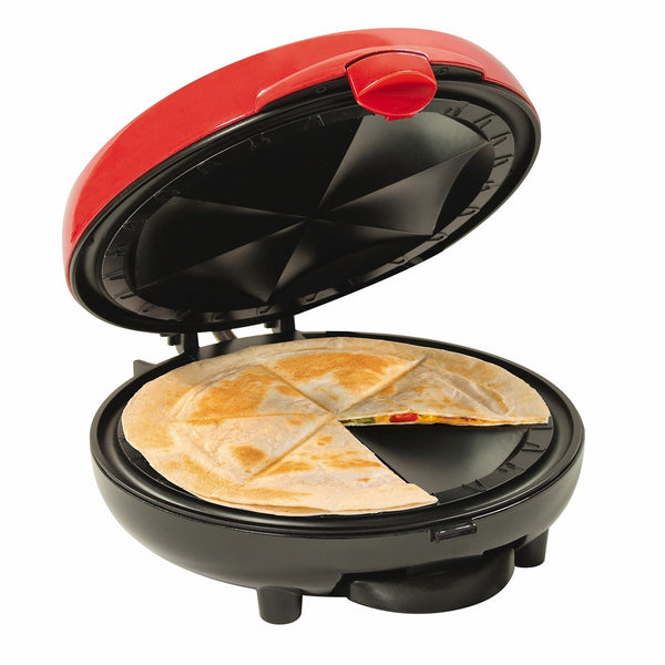 Nostalgia EQM200 6-Wedge Electric Quesadilla Maker with Extra Stuffing Latch