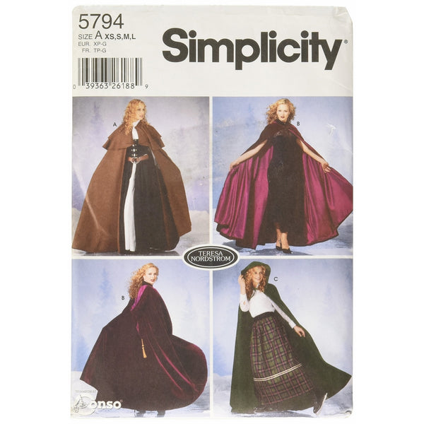 Simplicity Sewing Pattern 5794 Misses Costumes, A (XS-S-M-L)