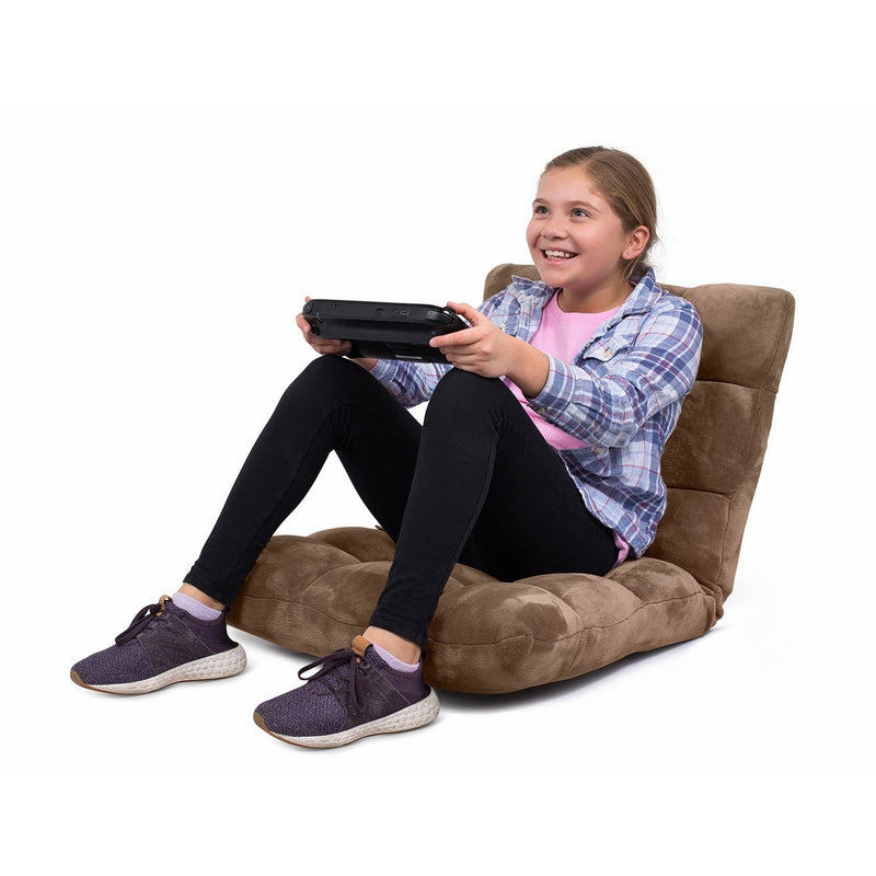 BirdRock Home Adjustable 14-Position Memory Foam Floor Chair | Padded Gaming Chair | Comfortable Back Support | Rocker | Great for Reading Games Meditating | Fully Assembled | Brown