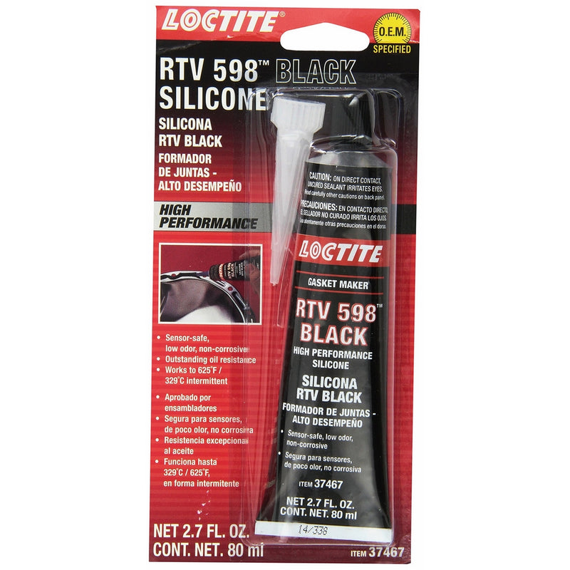 Loctite 37467 Black RTV 598 High Performance Silicone. 80 ml.