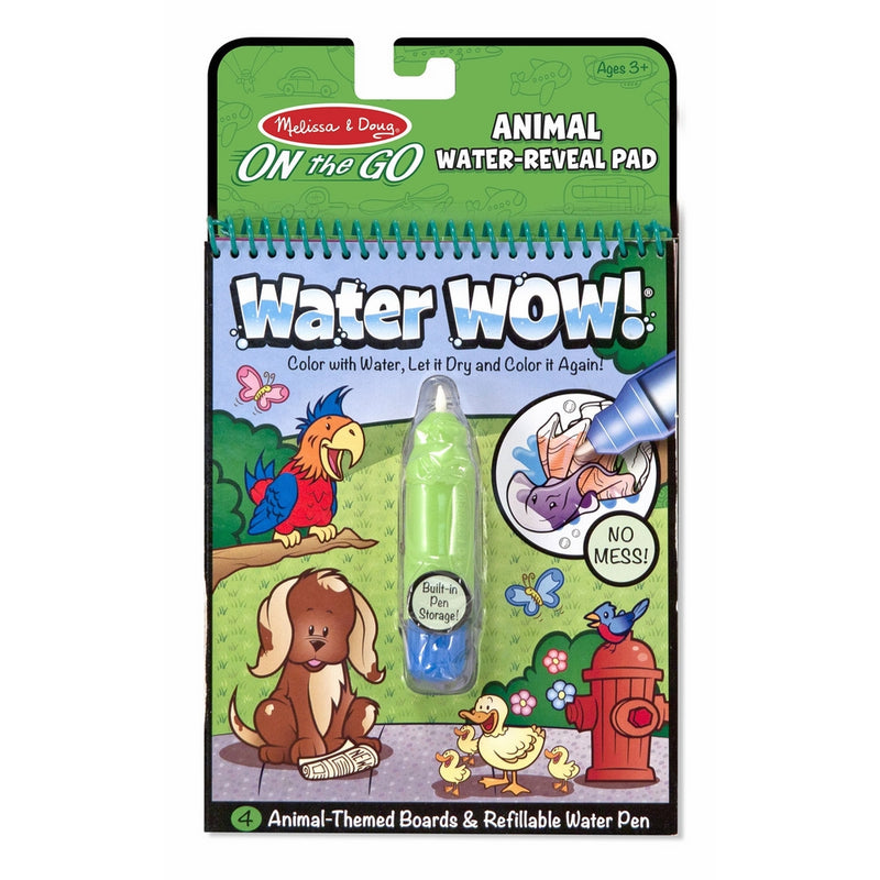 Melissa & Doug Water Coloring & Painting Book,(Water Wow Animal - On the Go Travel Activity)