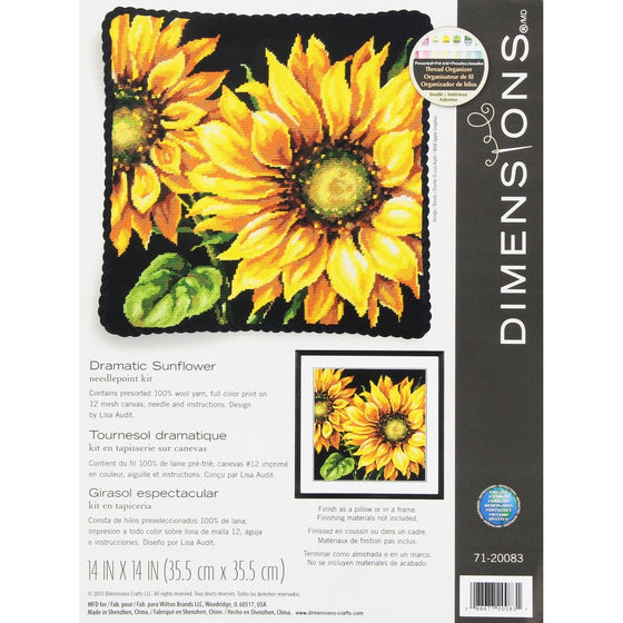 Dimensions Dramatic Sunflower Needlepoint Kit, 71-20083