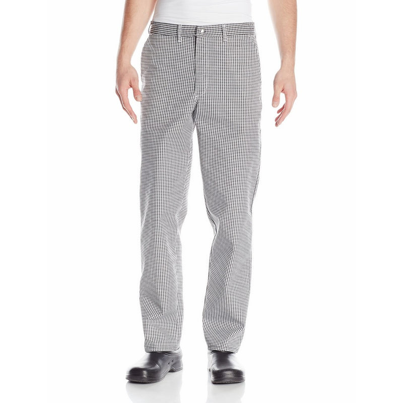 Chef Designs Men's Chef Pant, Black/White Check, 38x32