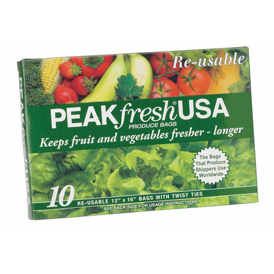 Peak Fresh Re-Usable Produce Bags, Set of 10