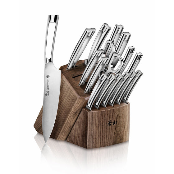 Cangshan N1 Series 1022636 German Steel Forged 17-Piece Knife Block Set, Walnut