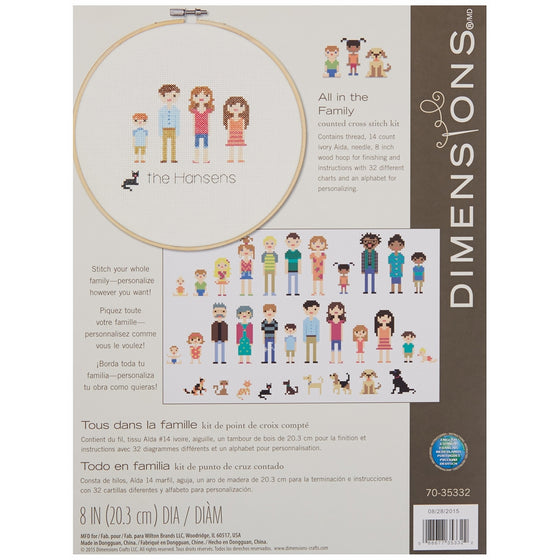Dimensions All in The Family Counted Cross Stitch Kit, 70-35332
