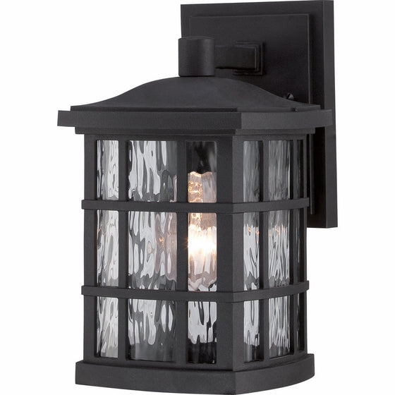 Quoizel SNN8406K Stonington 1-Light Outdoor Lantern, Mystic Black