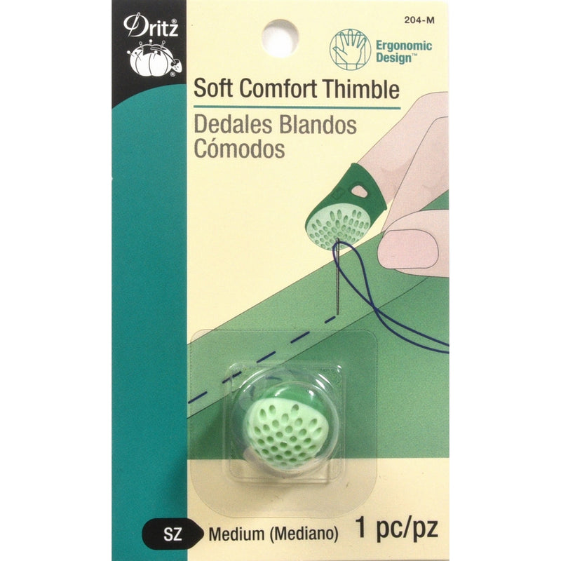 Dritz 204-M Soft Comfort Thimble, Medium, Green