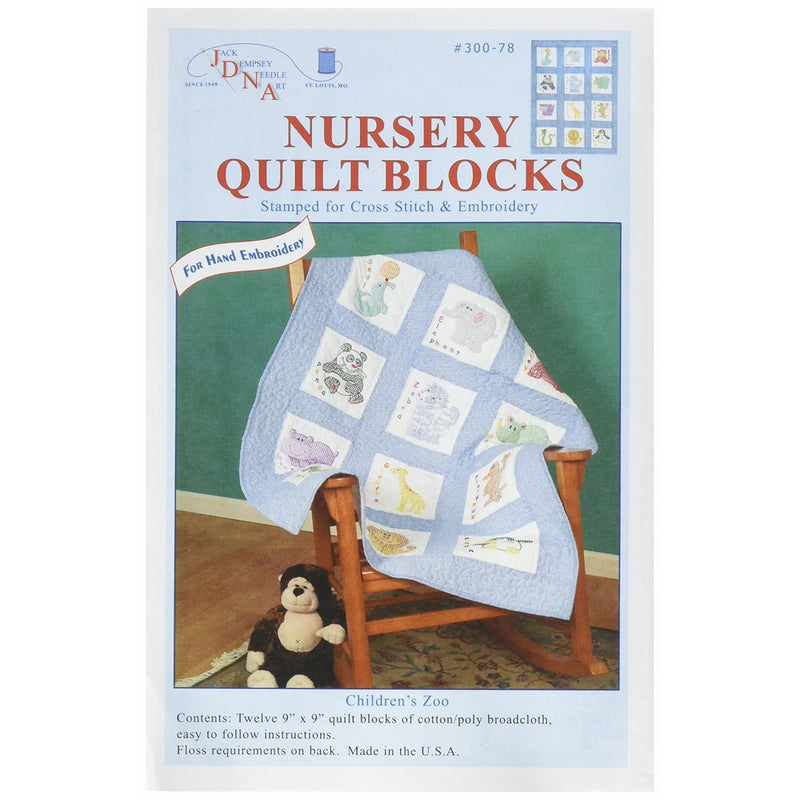 Jack Dempsey 300 78 Children's Zoo Nursery Quilt Blocks