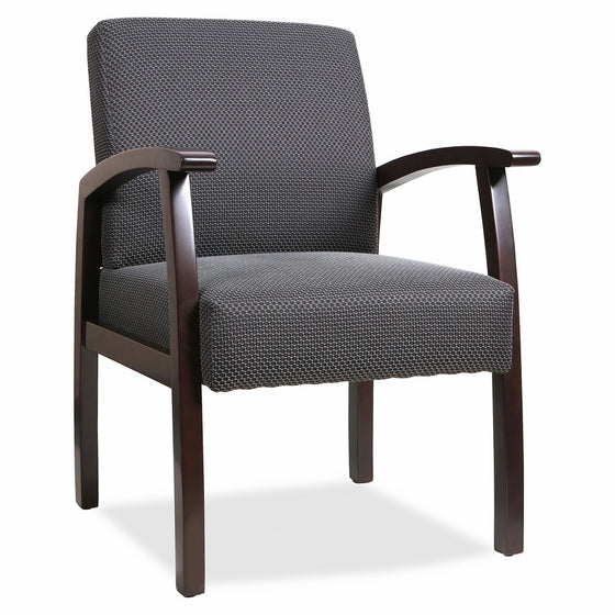 Lorell Guest Chairs, 24 by 25 by 35-1/2-Inch, Espresso/Charcoal