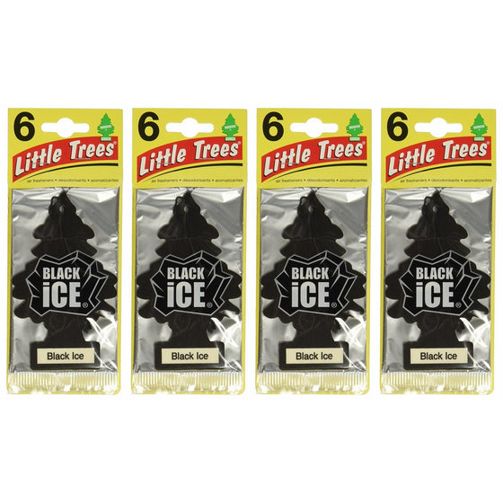 Little-Trees Black Ice Little Tree Air Freshener- 24 Pack