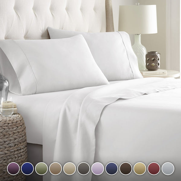 Hotel Luxury Bed Sheets Set- 1800 Series Platinum Collection-Deep Pocket,Wrinkle & Fade Resistant (King,White)