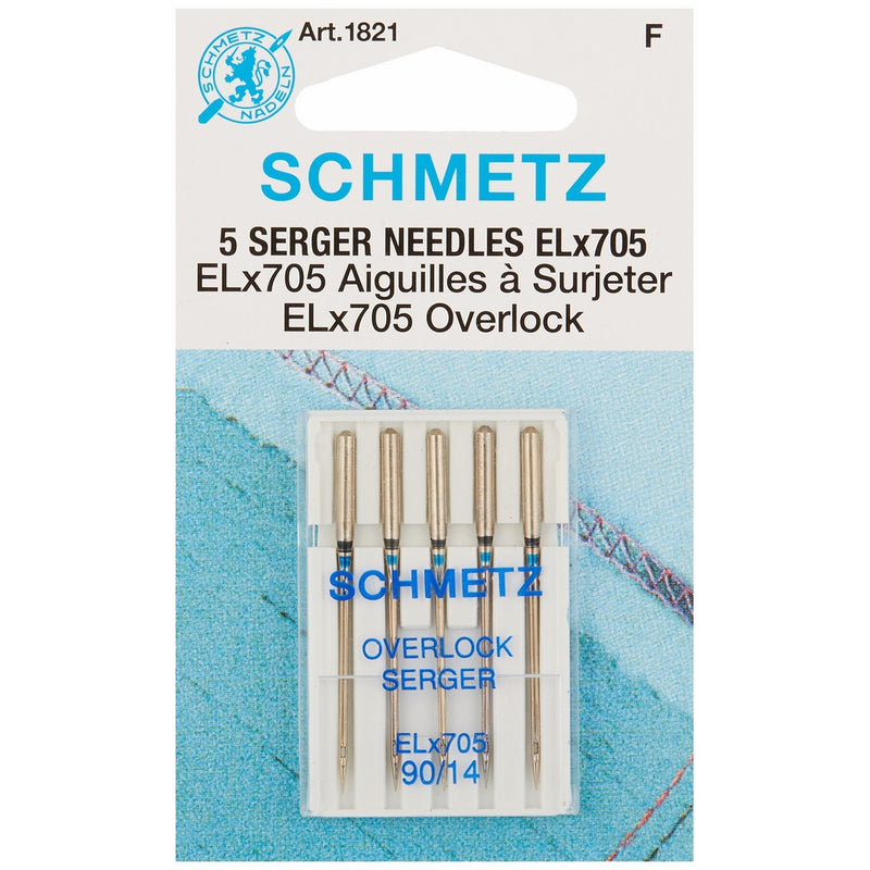 ELX705 Serger Needles -Size 14/90 5/Pkg (74063)