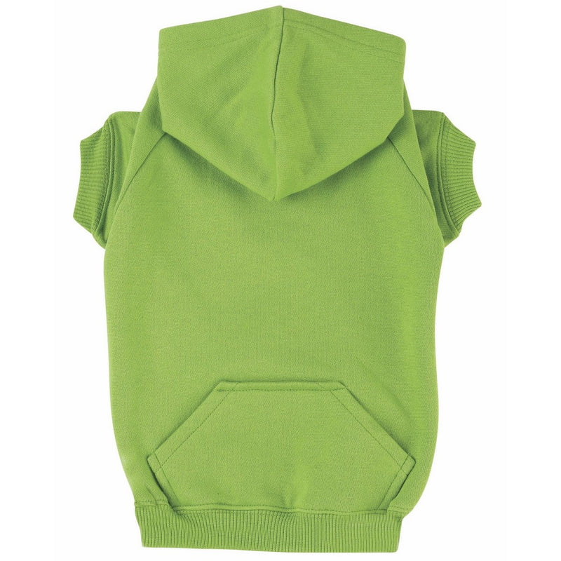 Zack & Zoey Basic Hoodie for Dogs, 16" Medium, Parrot Green