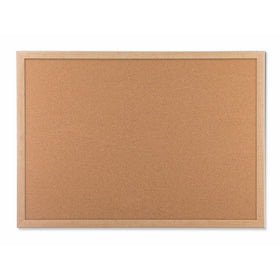 U Brands Cork Bulletin Board, 23 x 17 Inches, Light Birch Wood Frame