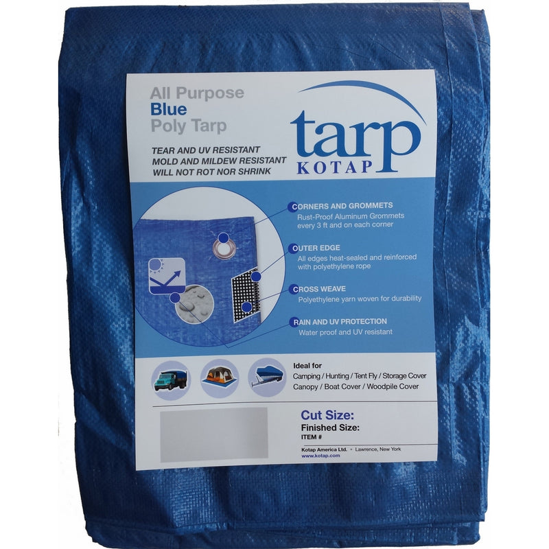 Kotap 20-ft x 30-ft General Purpose Blue Poly Tarp, Item: TRA-2030