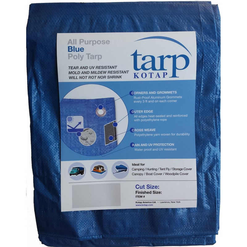 Kotap 30-ft x 40-ft General Purpose Blue Poly Tarp, Item: TRA-3040