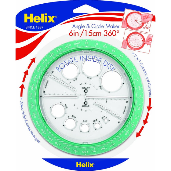 Helix 360° Angle and Circle Maker, Assorted Colors (36002)